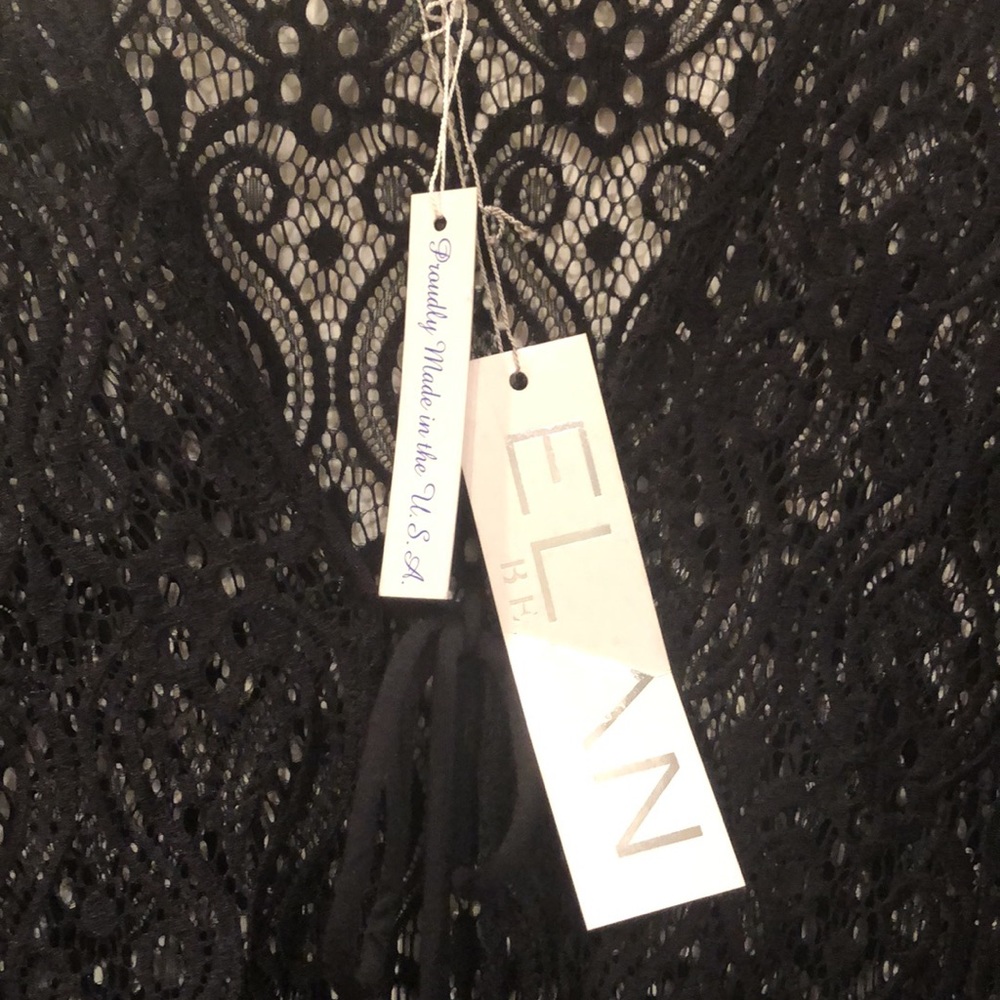 Elan Beach Long Black Lace Cover Up - Picture 15 of 15